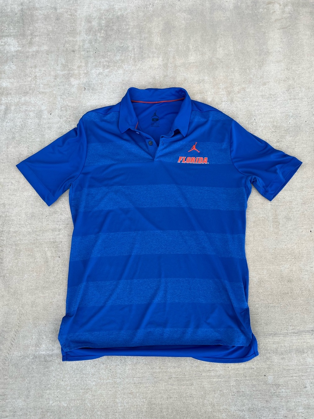 Florida Gators Jordan Jumpman Men’s Blue Polo Dri-Fit size L
